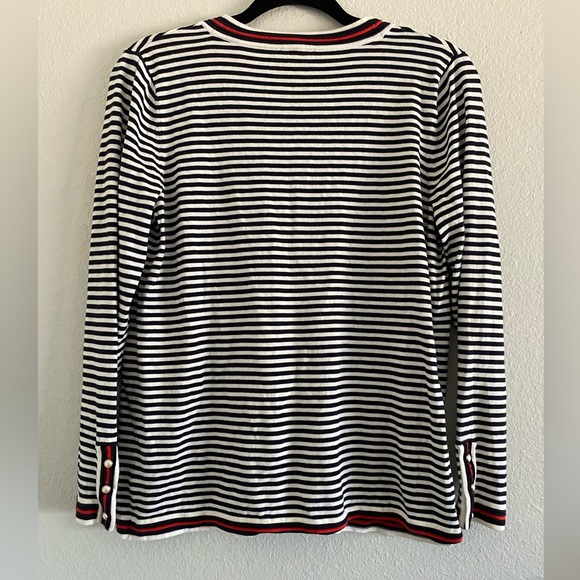 Talbots Striped Cardigan The Oprah Magazine  Collection - Size M petite - Picture 3 of 4
